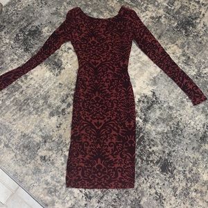 Burgundy dress
